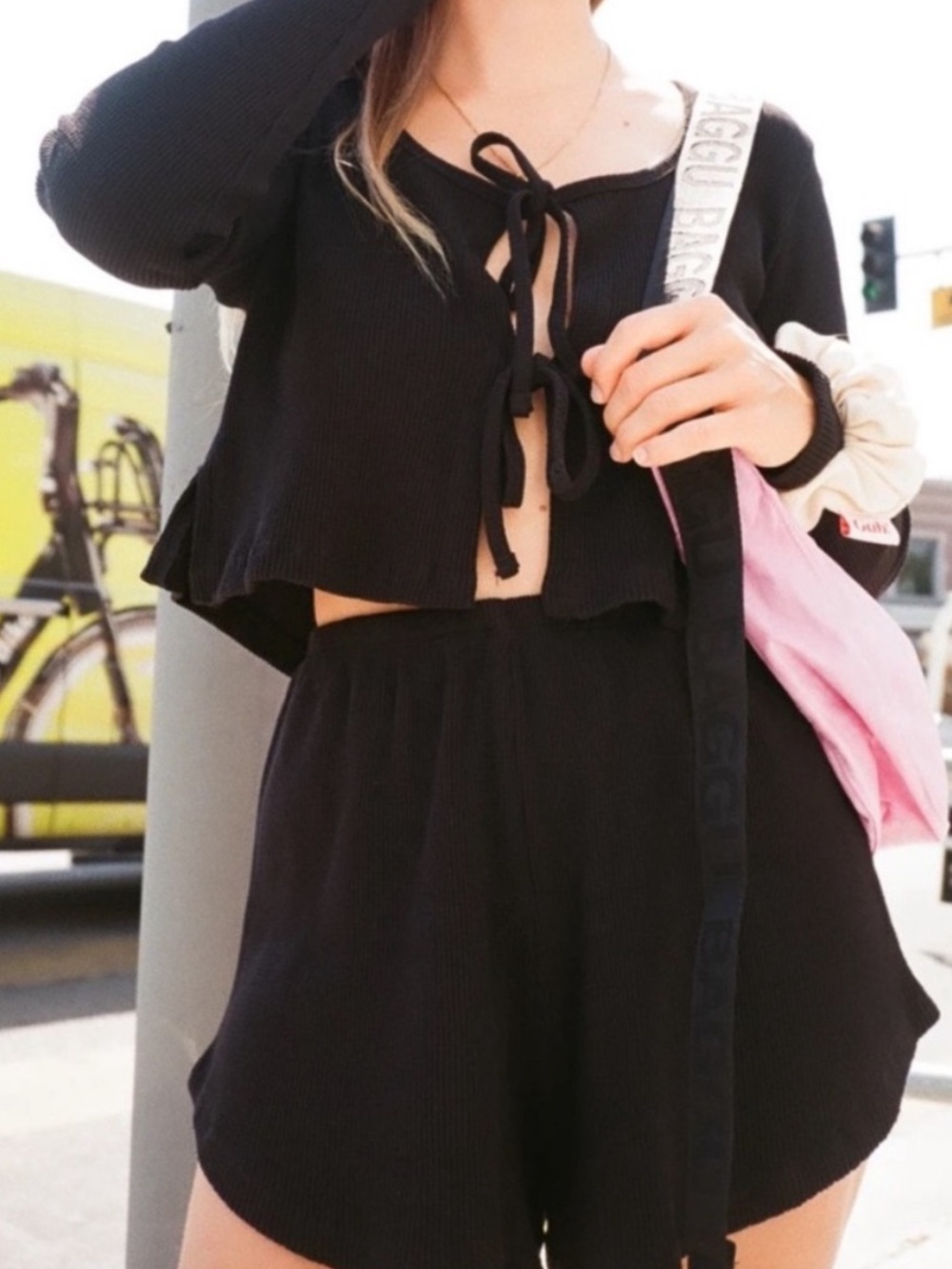 Lisa Says Gah Mia Waffle Top Sz S